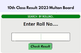 10th Class Result 2023 BISE Multan Board